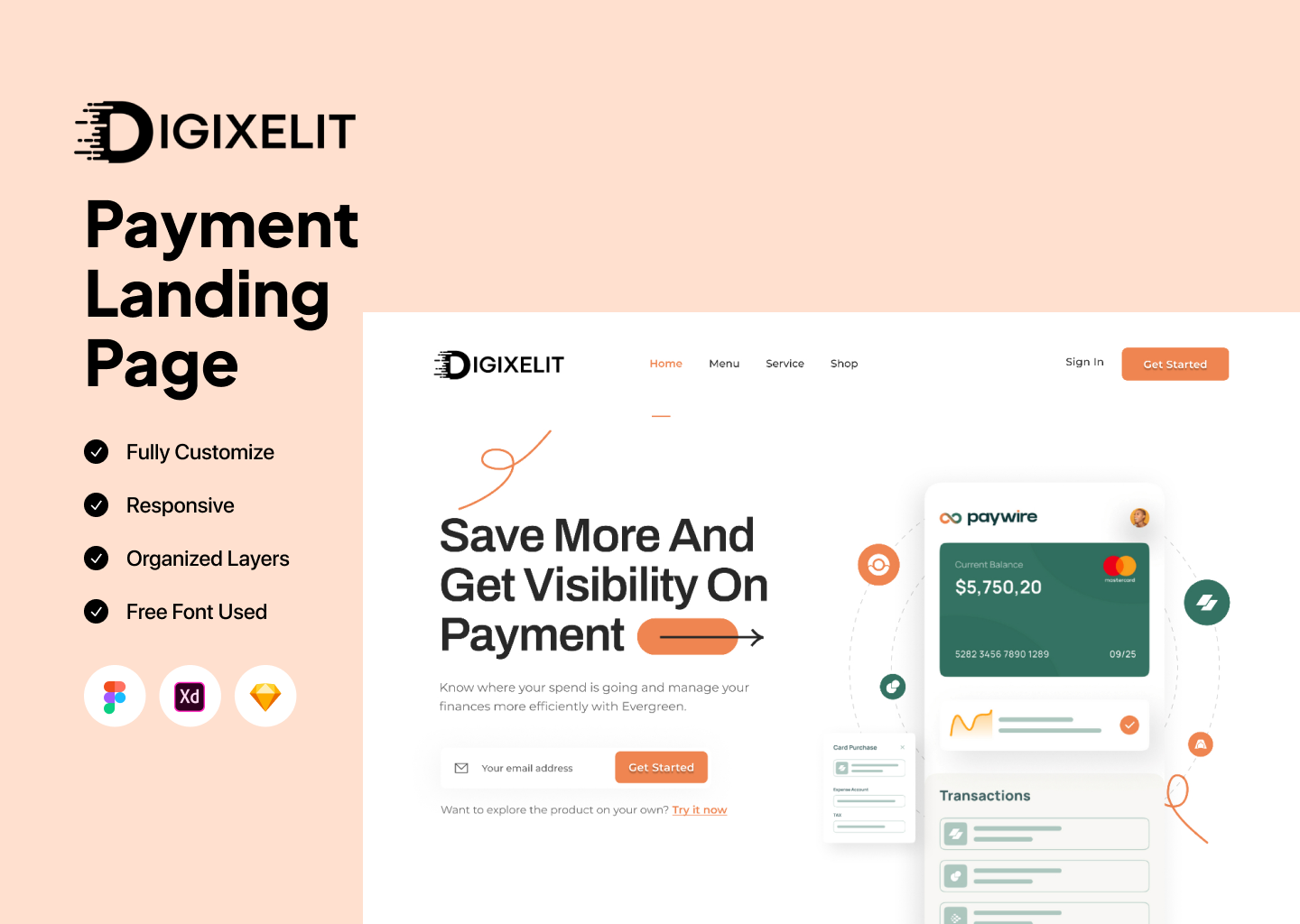 Online Payment Landing Page