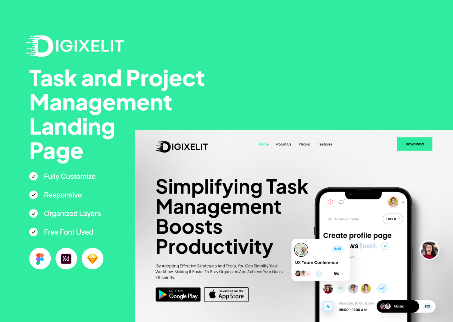 Task & Project Management Landing Page