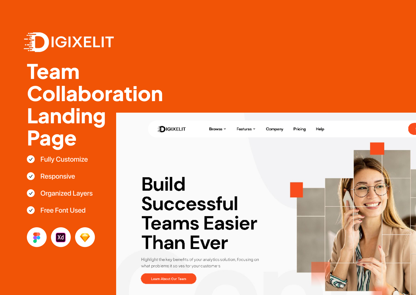 Team Collaboration Landing Page