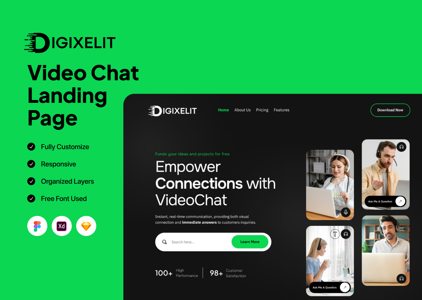 Video Chat Landing Page